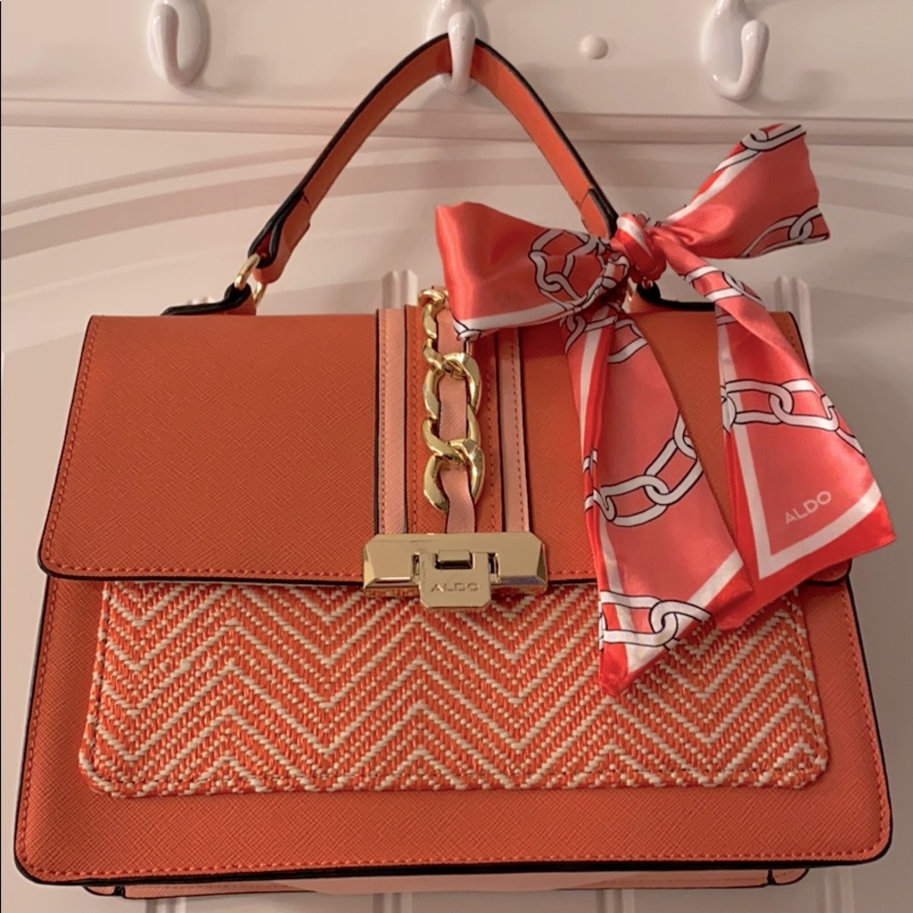 NWT Aldo Anniebrooke Peach Satchel Crossbody